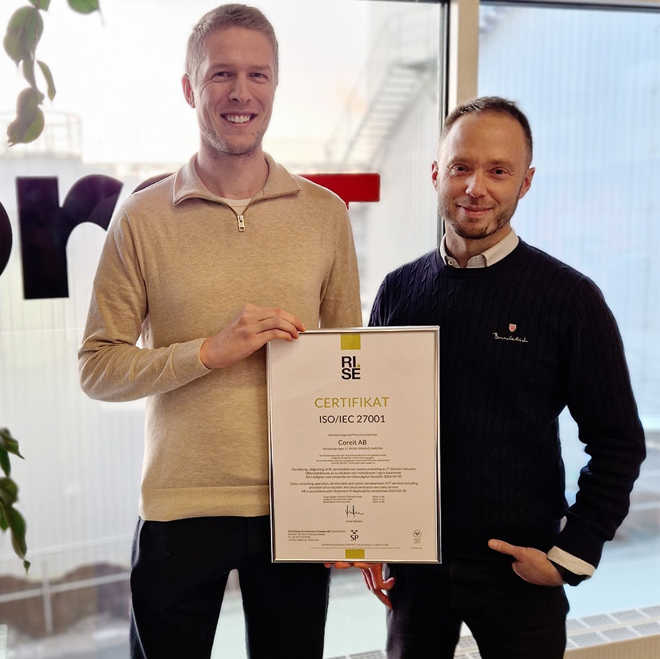 ISO 27001 Certifiering | CoreIT